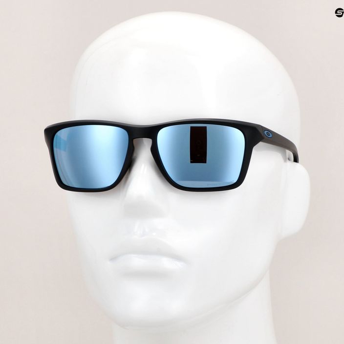 Oakley Sylas matte black/prizm deep water polarized sunglasses 13