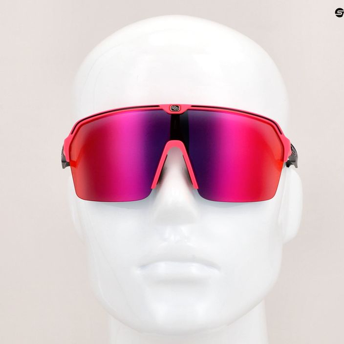 Rudy Project Spinshield Air pink fluo matte/multilaser red cycling glasses SP8438900001 8