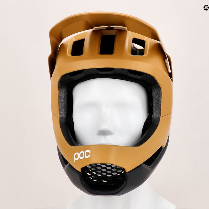 Bicycle helmet POC Otocon Race MIPS cerussite kashima/uranium black metallic/matt 13