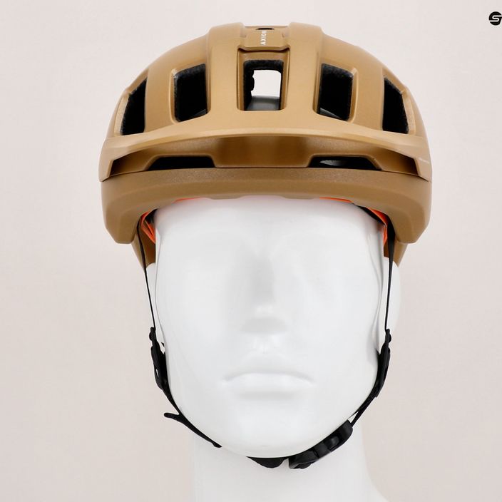 Bicycle helmet POC Axion Race MIPS cerussite kashima/uranium black metallic/matt 14