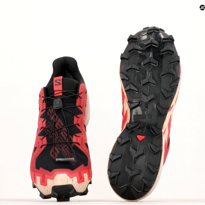 Salomon Speedcross 6 GTX men's running shoes black/red dahlia/poppy red 14