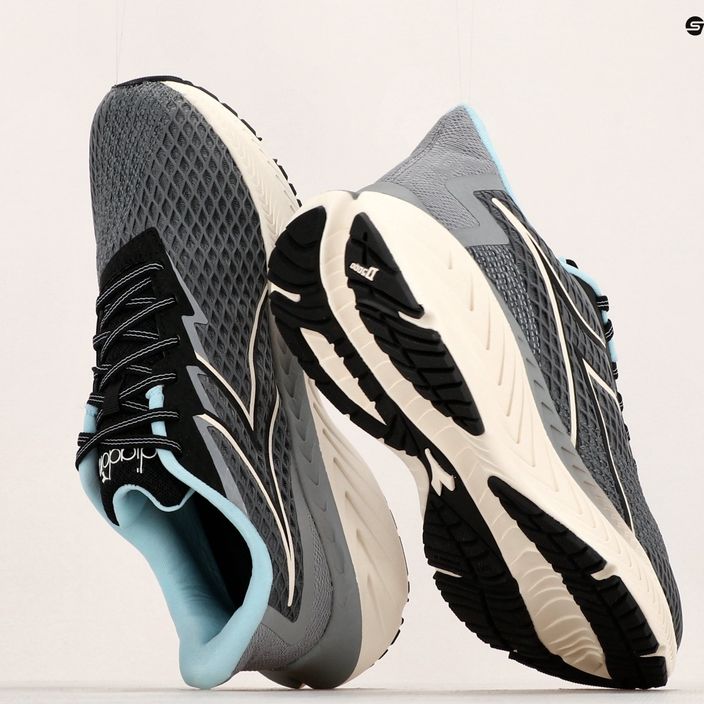 Men's Diadora Strada steel gray/black running shoes 18