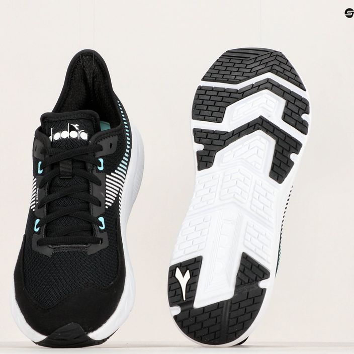 Women's running shoes Diadora Passo 3 black/white/aruba blue 19