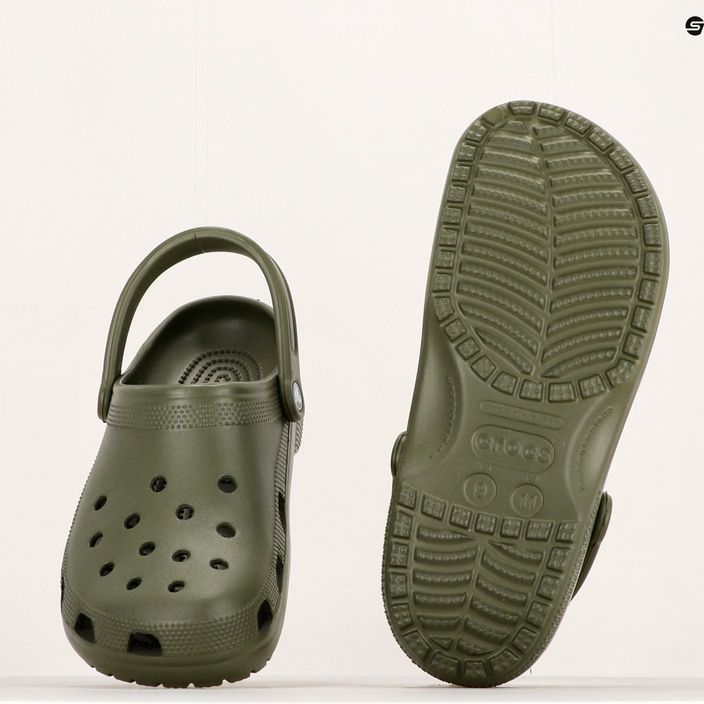 Men's Crocs Classic army green flip-flops 12