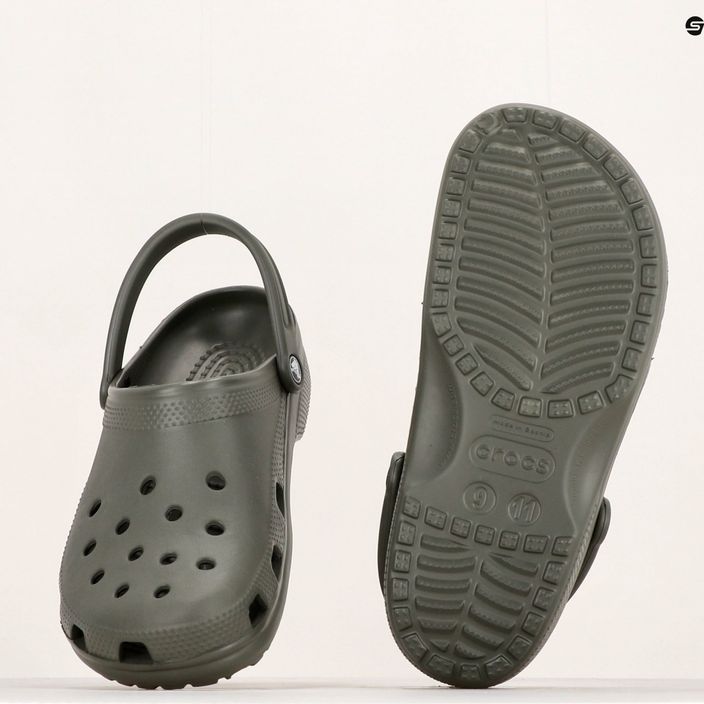 Men's Crocs Classic dusty olive flip-flops 13