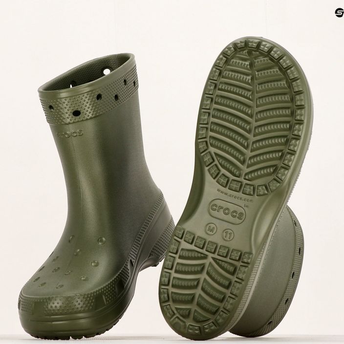 Crocs Classic Rain Boot army green men's wellingtons 12