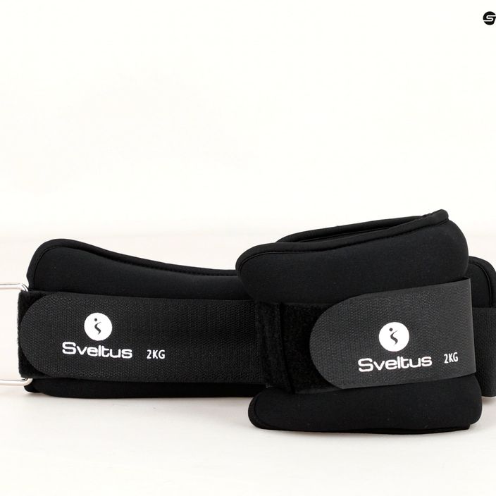 Ankle and wrist weights 2 kg 2 pcs. Sveltus Weighted Cuff black 0944 4