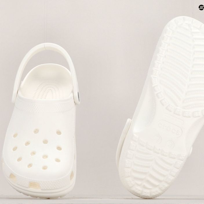 Men's Crocs Classic white flip-flops 9