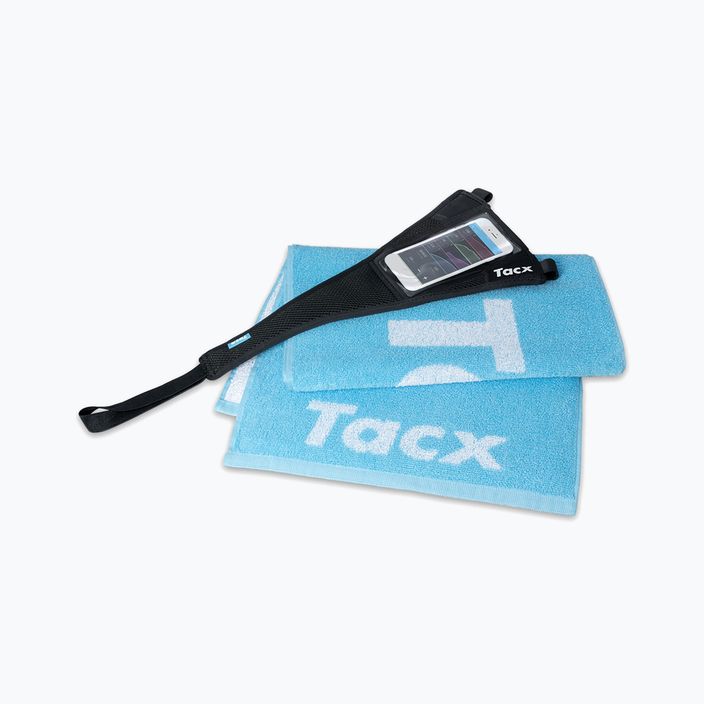 Bike sweat cover with phone pocket and towel Tacx black T2935