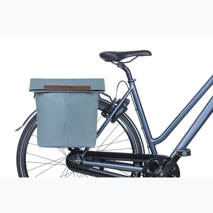 Bike carrier bag Basil City Shopper Vegan Leather 16 l blue 6