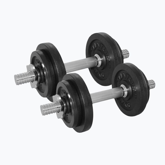 Tunturi Dumbbellset 2x10kg adjustable dumbbells black