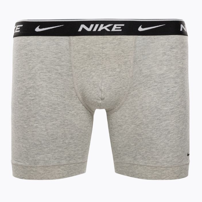 Men's Nike Everyday Cotton Stretch Boxer Brief 3Pk MP1 white/grey heather / black 5