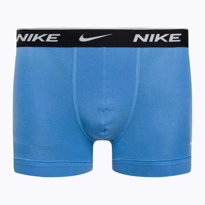 Men's boxer shorts Nike Everyday Cotton Stretch Trunk 3Pk UB1 swoosh print/grey/uni blue 2