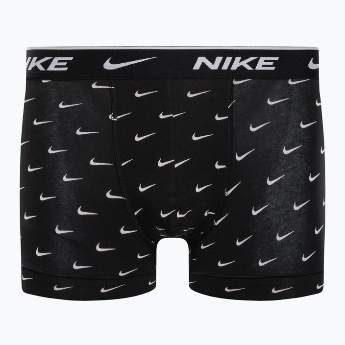 Men's boxer shorts Nike Everyday Cotton Stretch Trunk 3Pk UB1 swoosh print/grey/uni blue 8