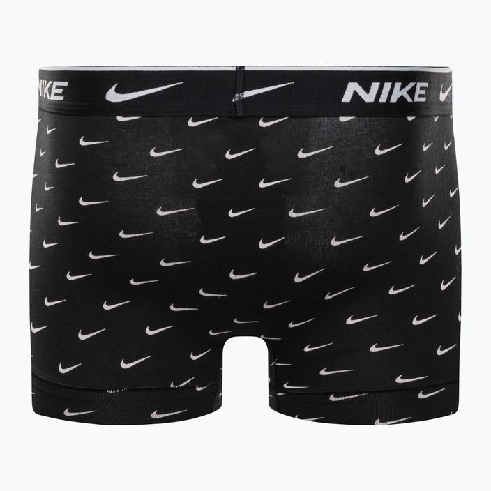 Men's boxer shorts Nike Everyday Cotton Stretch Trunk 3Pk UB1 swoosh print/grey/uni blue 9