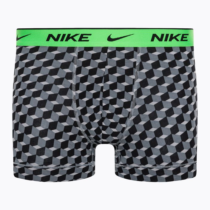 Men's boxer shorts Nike Everyday Cotton Stretch Trunk 3Pk BAU geo block print/cool grey/black 2