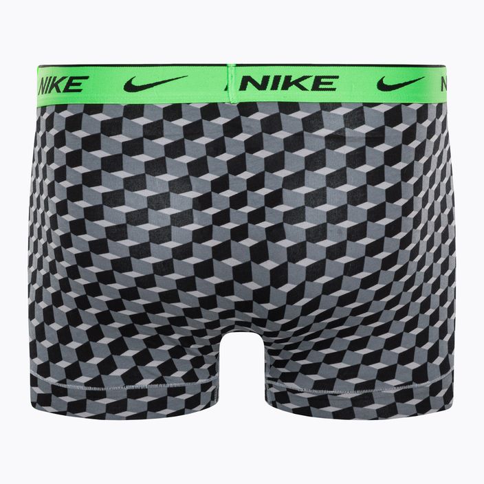 Men's boxer shorts Nike Everyday Cotton Stretch Trunk 3Pk BAU geo block print/cool grey/black 3