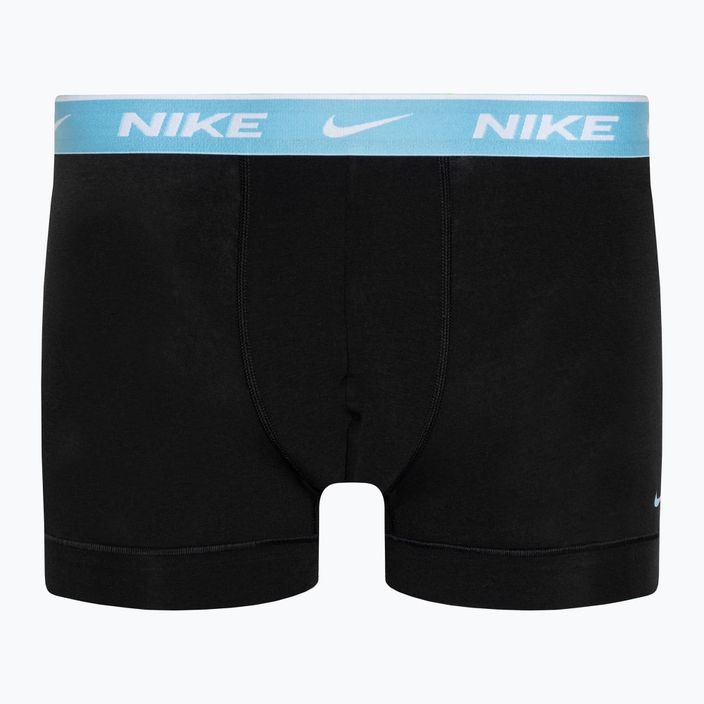 Men's boxer shorts Nike Everyday Cotton Stretch Trunk 3 pairs black/pear/aquarius/cark team red 2