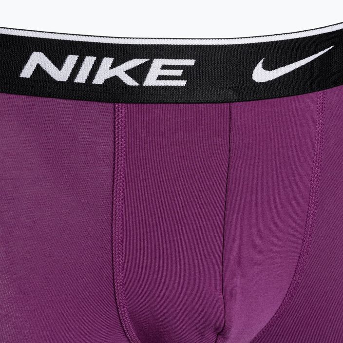 Men's Nike Everyday Cotton Stretch Trunk boxer shorts 3 pairs green/violet/blue 6