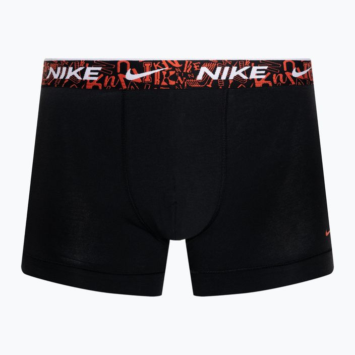 Men's Nike Everyday Cotton Stretch Trunk boxer shorts 3 pairs black/red/aquarius blue/stadium green 2