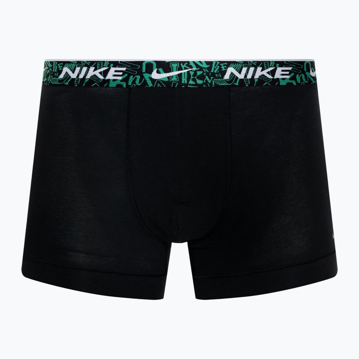 Men's Nike Everyday Cotton Stretch Trunk boxer shorts 3 pairs black/red/aquarius blue/stadium green 3