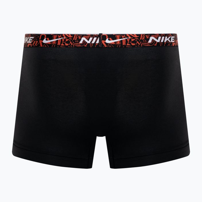 Men's Nike Everyday Cotton Stretch Trunk boxer shorts 3 pairs black/red/aquarius blue/stadium green 5