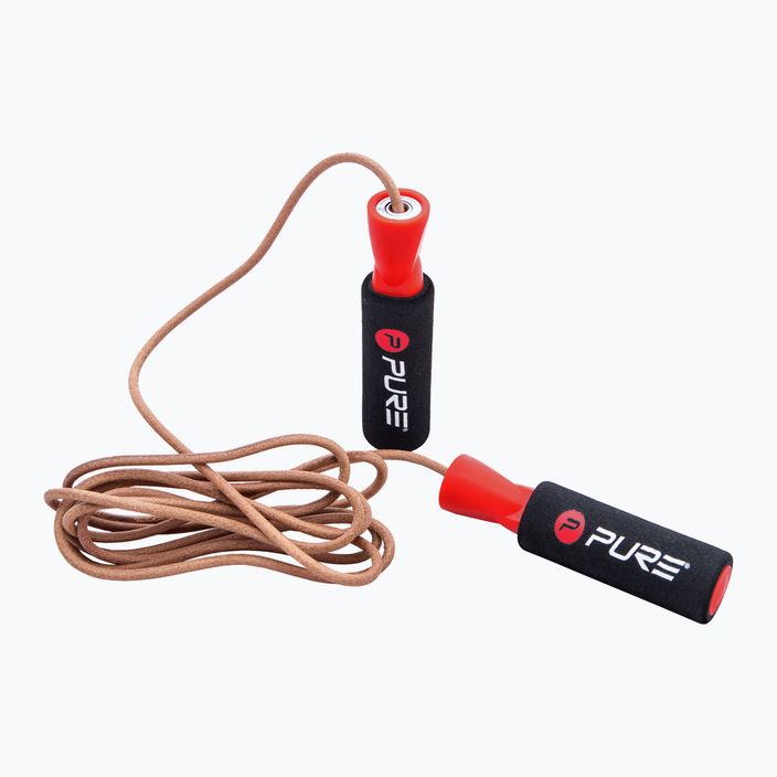 Pure2Improve Jump Rope Leather brown P2I201200 2