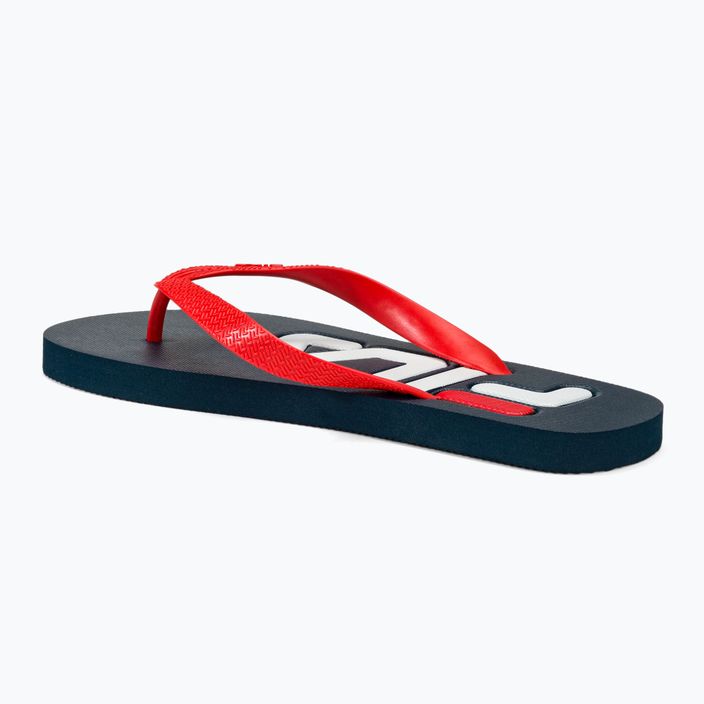 FILA men's Troy dress blues / high risk red flip flops 3