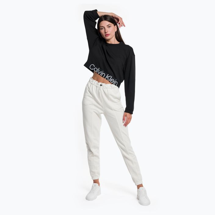 Women's training trousers Calvin Klein Knit YBI white suede 2