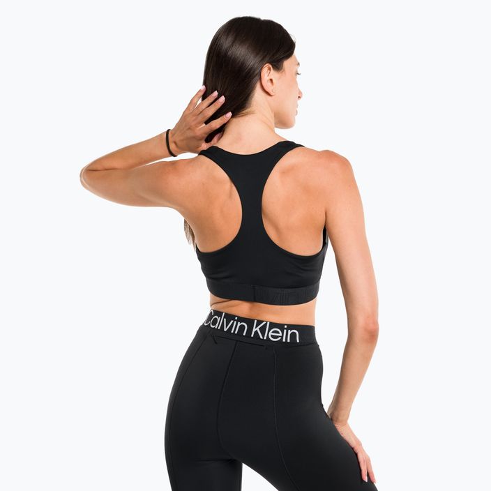 Calvin Klein Medium Support BAE black beauty fitness bra 3