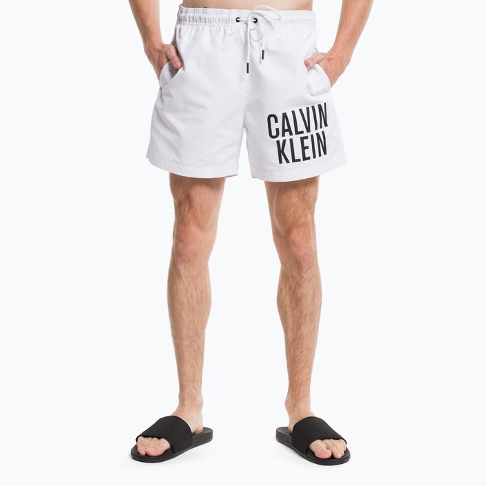 Men's Calvin Klein Medium Drawstring swim shorts white 5