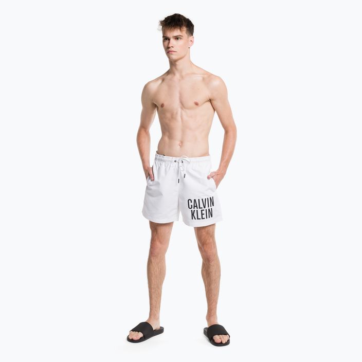 Men's Calvin Klein Medium Drawstring swim shorts white 6