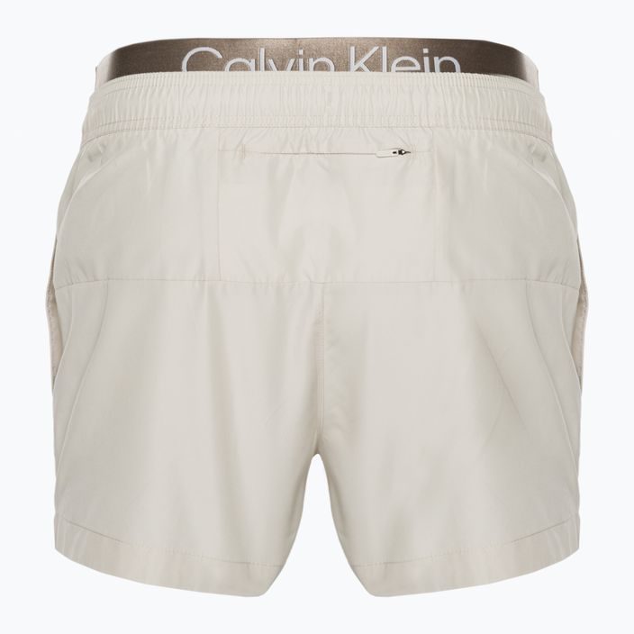 Men's Calvin Klein Short Double Wb beige swim shorts 2