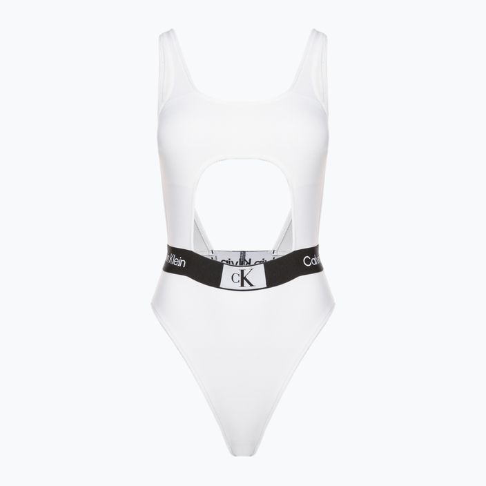 Women's one-piece swimsuit Calvin Klein Cut Out One Piece-Rp white