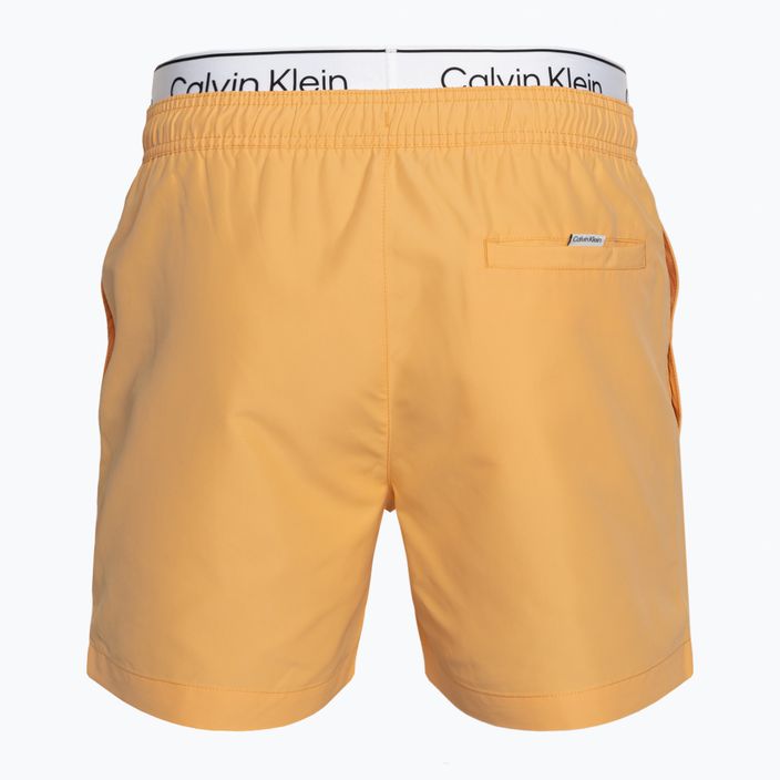 Men's Calvin Klein Medium Double WB buff orange swim shorts 2