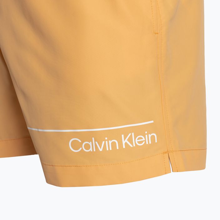 Men's Calvin Klein Medium Double WB buff orange swim shorts 4