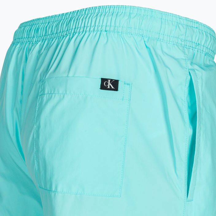 Men's Calvin Klein Medium Drawstring soft turquoise swim shorts 4