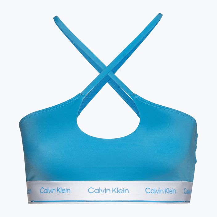 Calvin Klein Halter Bralette swimsuit top malibu blue
