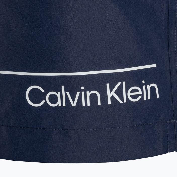 Men's Calvin Klein Medium Double WB signature navy swim shorts 5