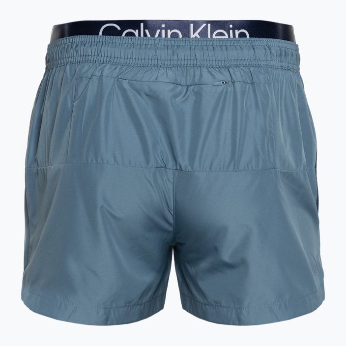 Men's Calvin Klein Short Double Waistband swim shorts muted cerulean 2