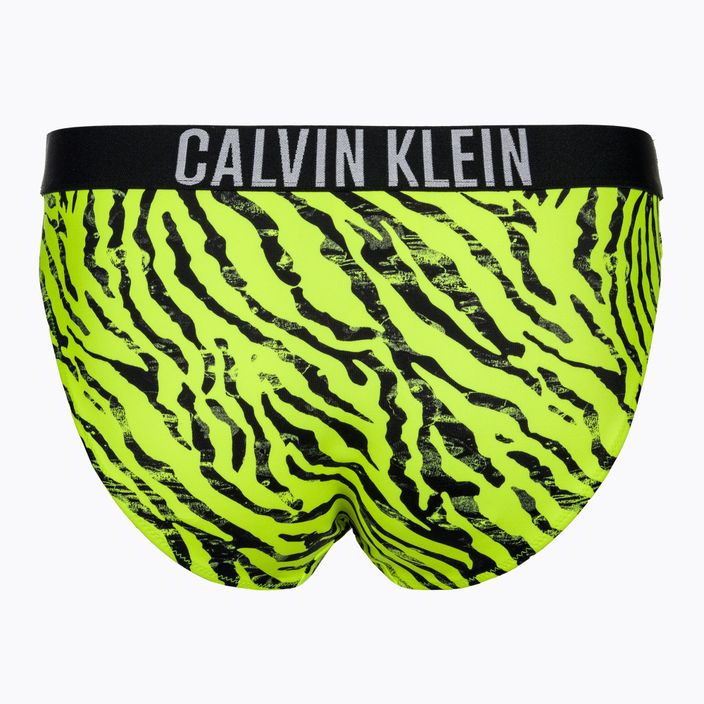 Calvin Klein Bikini Print zebra citrust burst swimsuit bottom 2