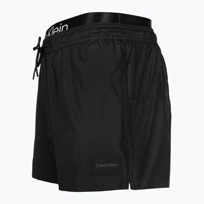 Men's Calvin Klein Short Double Waistband swim shorts black 3