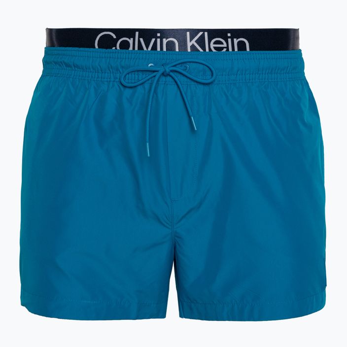 Men's Calvin Klein Short Double Waistband ocean hue swim shorts