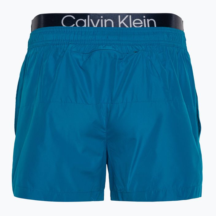 Men's Calvin Klein Short Double Waistband ocean hue swim shorts 2