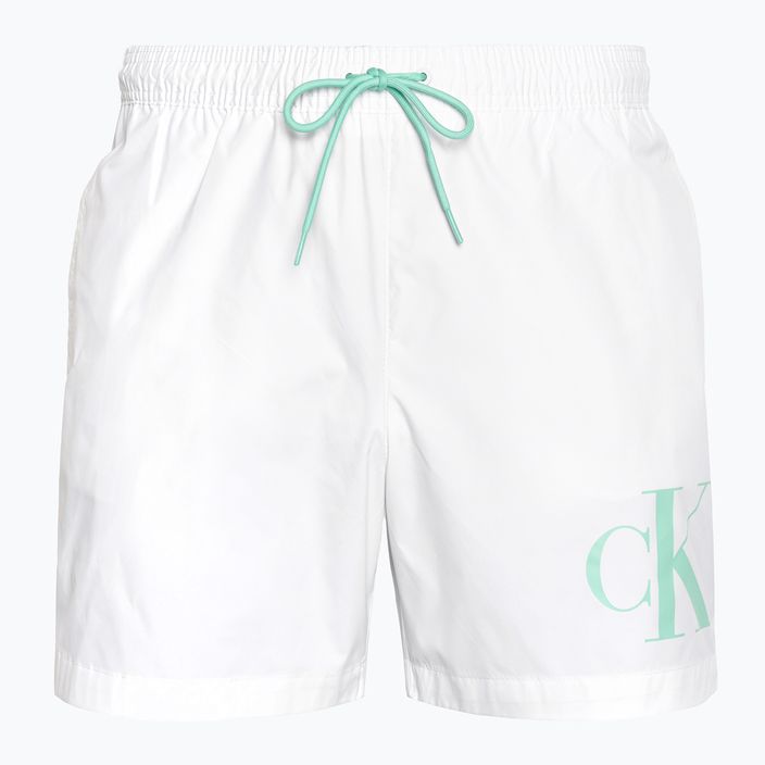 Men's Calvin Klein Medium Drawstring classic white swim shorts