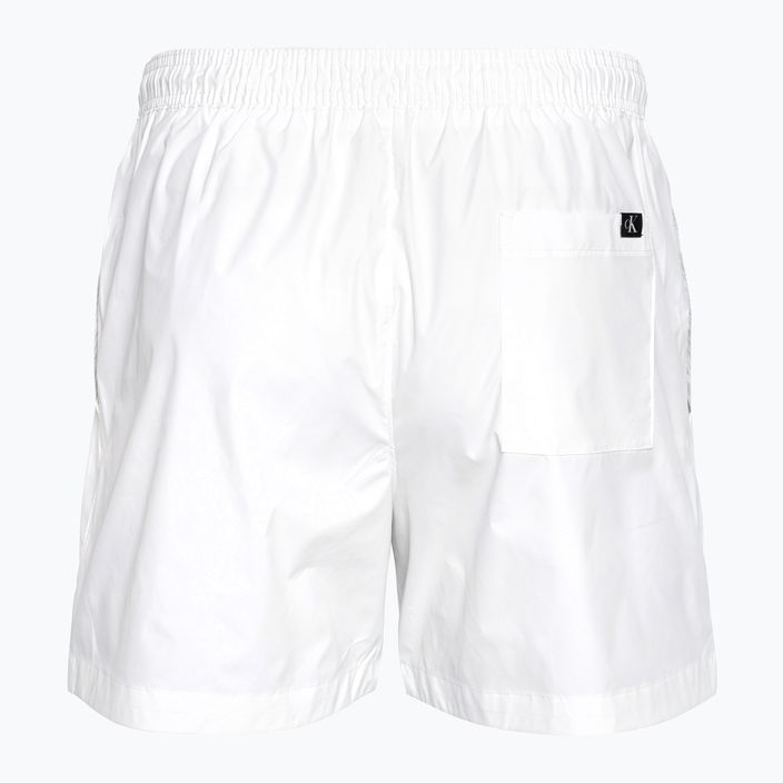 Men's Calvin Klein Medium Drawstring classic white swim shorts 2