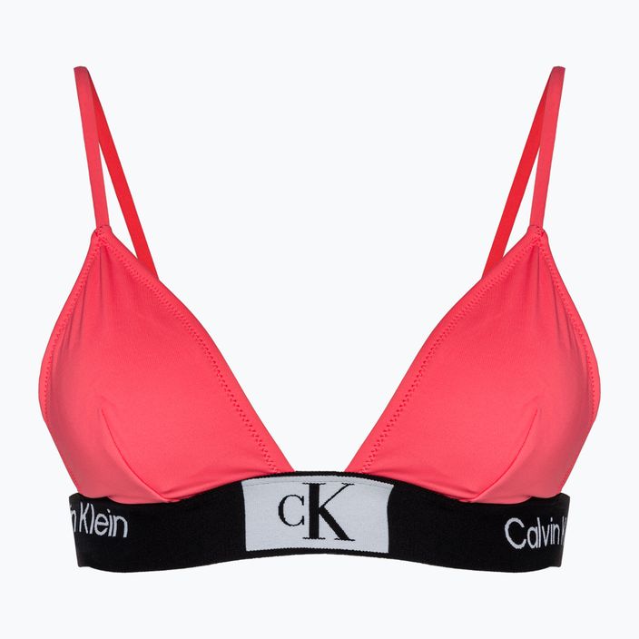 Calvin Klein Fixed Triangle-RP swimsuit top calypso coral