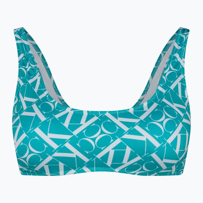 Calvin Klein Bralette-RP Print monogram blue swimsuit top