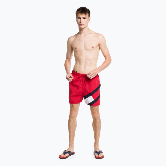 Men's Tommy Hilfiger Sf Medium Drawstring swim shorts red 5
