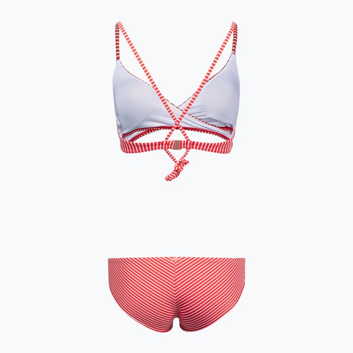 Women's two-piece swimsuit O'Neill Baay Maoi Bikini red simple stripe 2